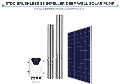 1500 W 2 LE kefe nélküli DC napenergiával működő mélykút vízszivattyúk 1500 W 2 LE kefe nélküli DC napenergiával működő mélykút vízszivattyúk