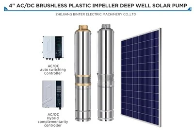 2"-os, 2200 W-os, nagy névleges fejű, 70 m-es napkollektoros mélykút merülő vízszivattyús váltóáramú rendszer